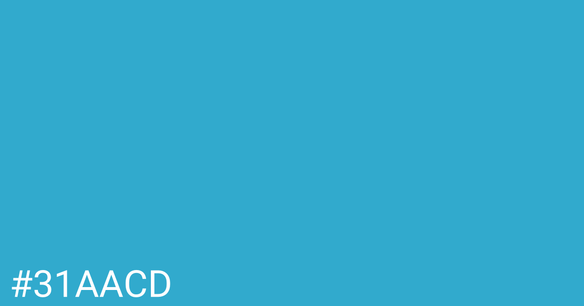 Hex color #31aacd graphic