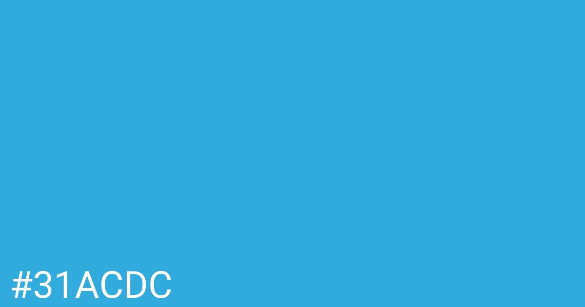 Hex color #31acdc graphic