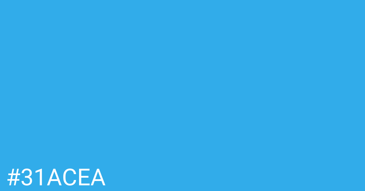 Hex color #31acea graphic