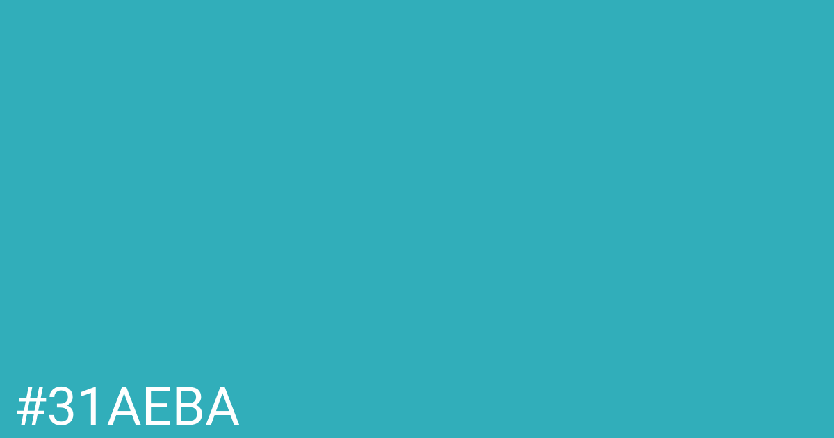 Hex color #31aeba graphic