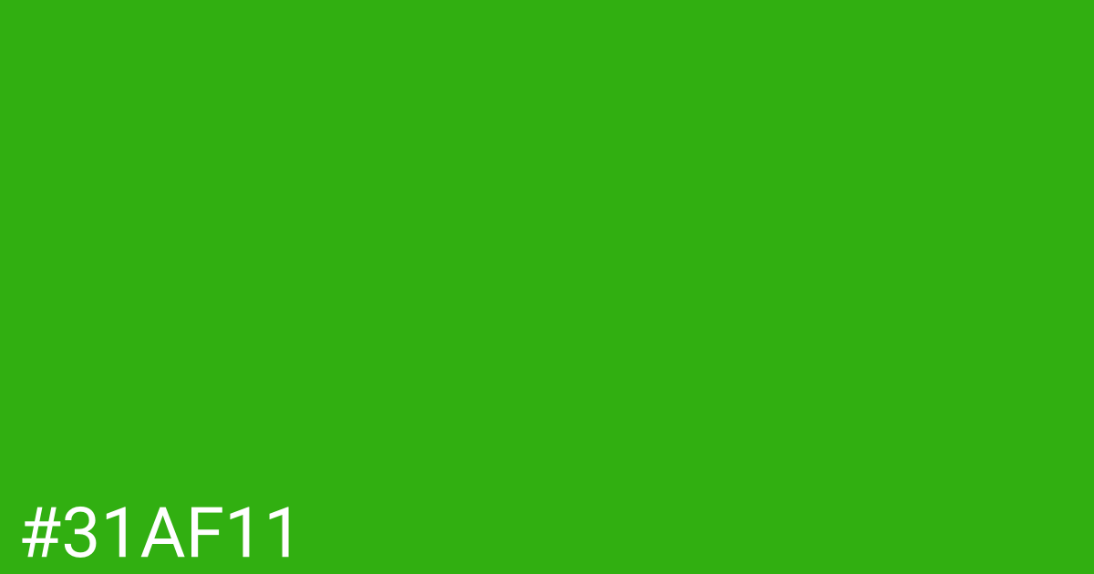 Hex color #31af11 graphic
