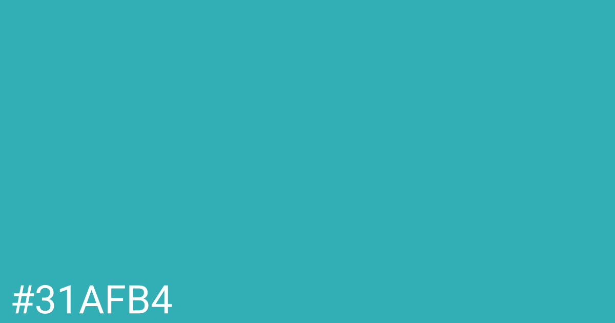 Hex color #31afb4 graphic