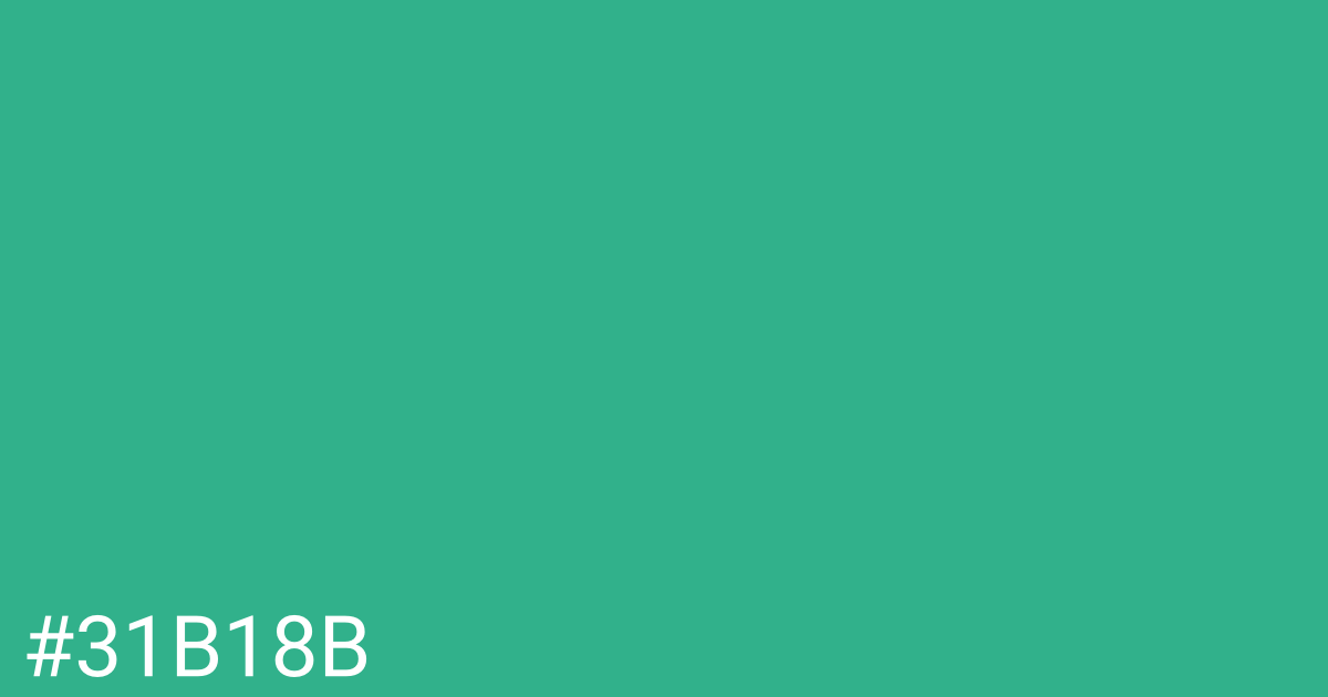 Hex color #31b18b graphic