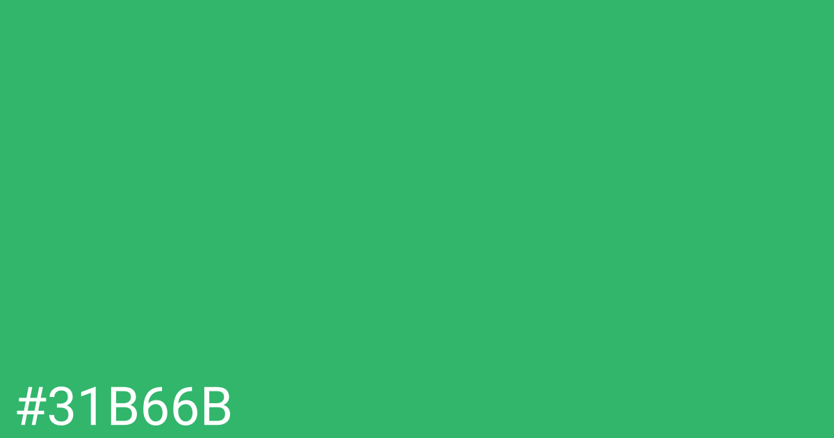 Hex color #31b66b graphic