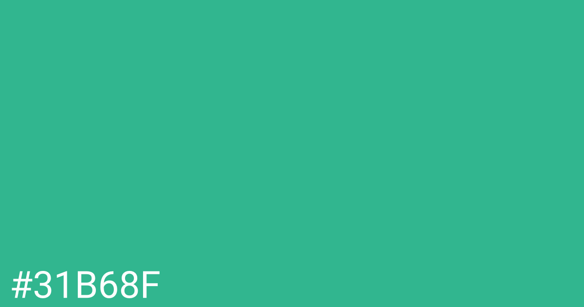 Hex color #31b68f graphic