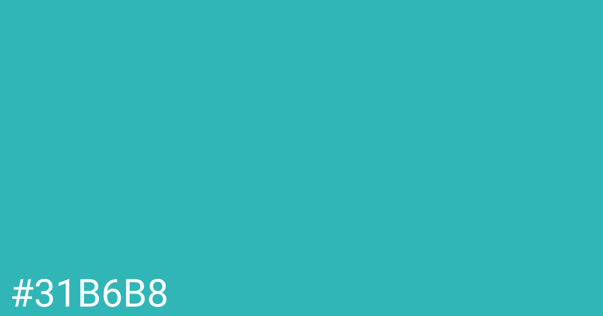 Hex color #31b6b8 graphic