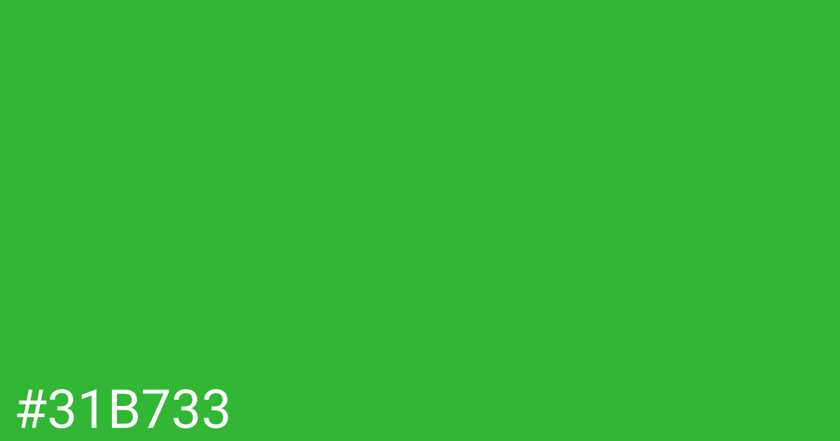 Hex color #31b733 graphic