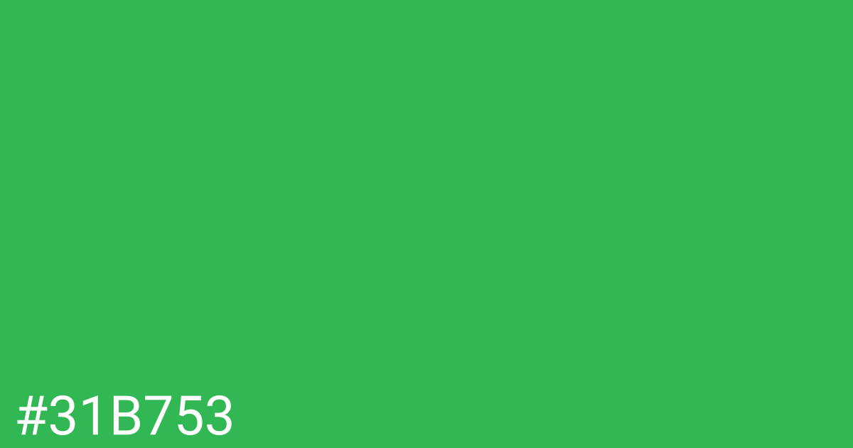 Hex color #31b753 graphic