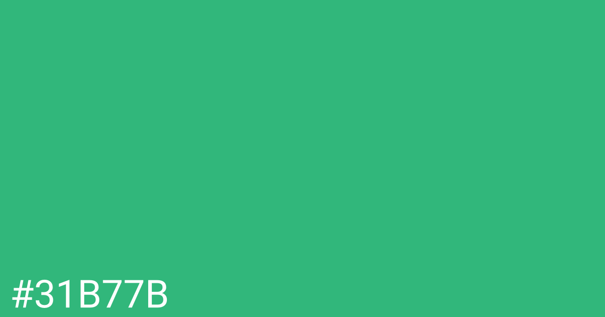 Hex color #31b77b graphic