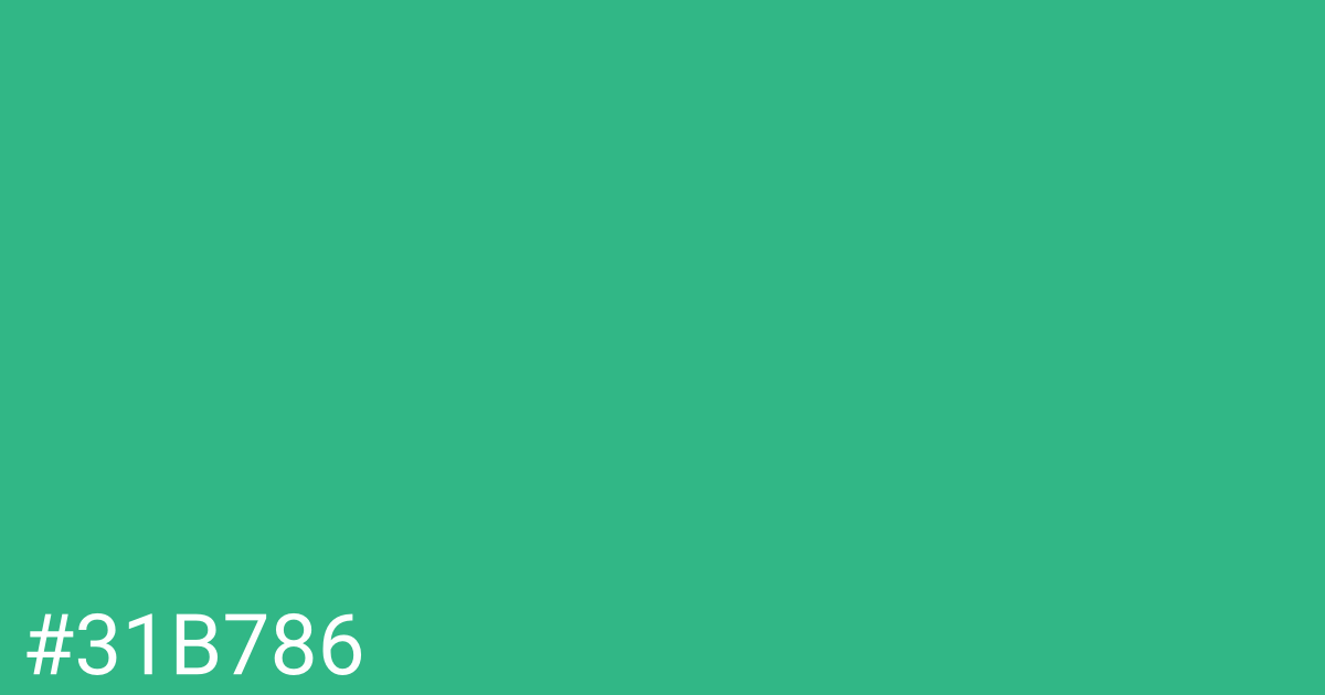 Hex color #31b786 graphic