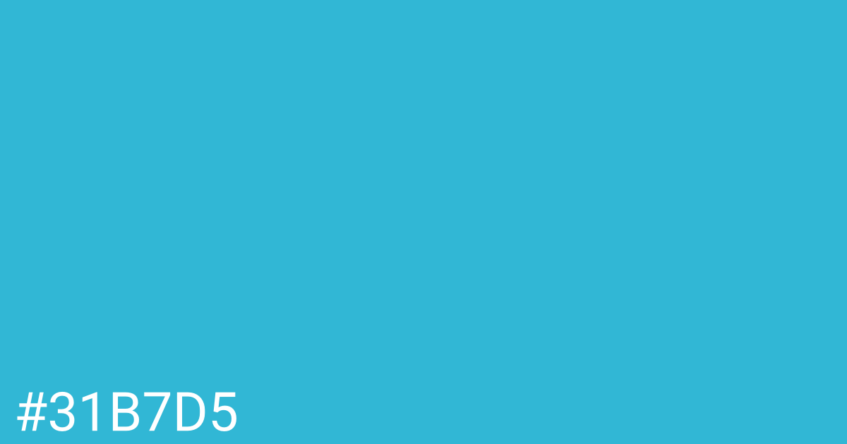 Hex color #31b7d5 graphic