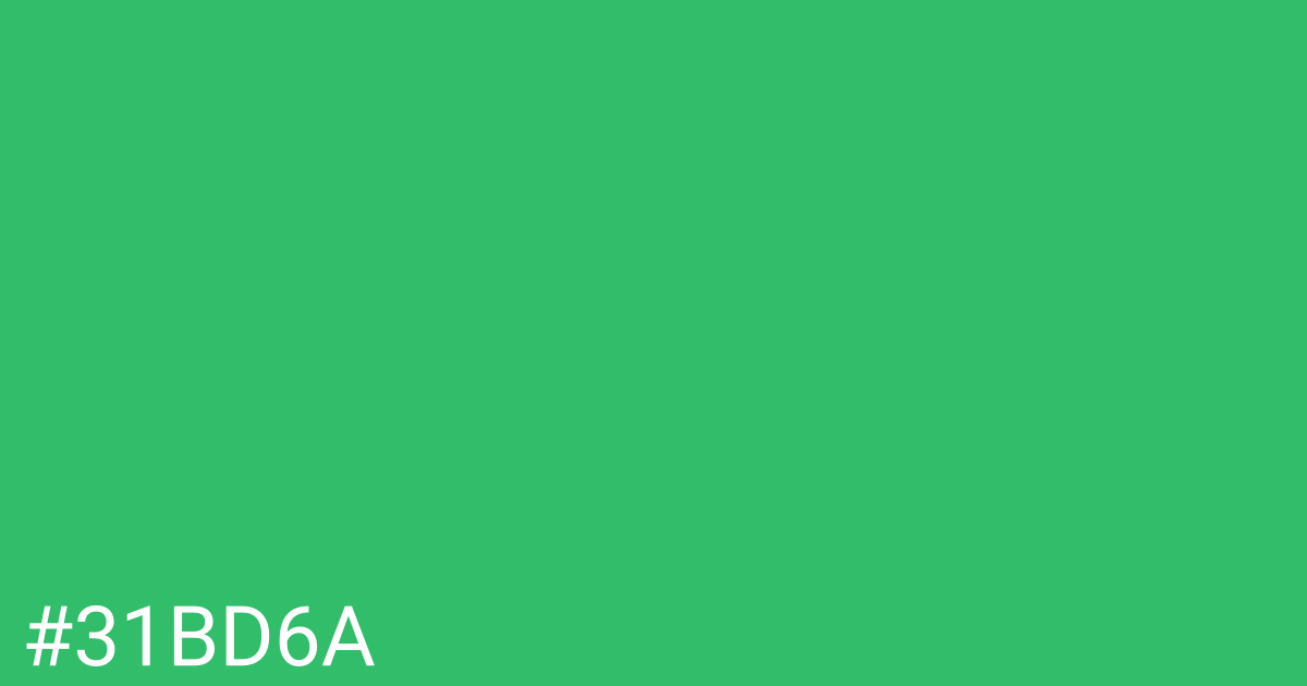 Hex color #31bd6a graphic
