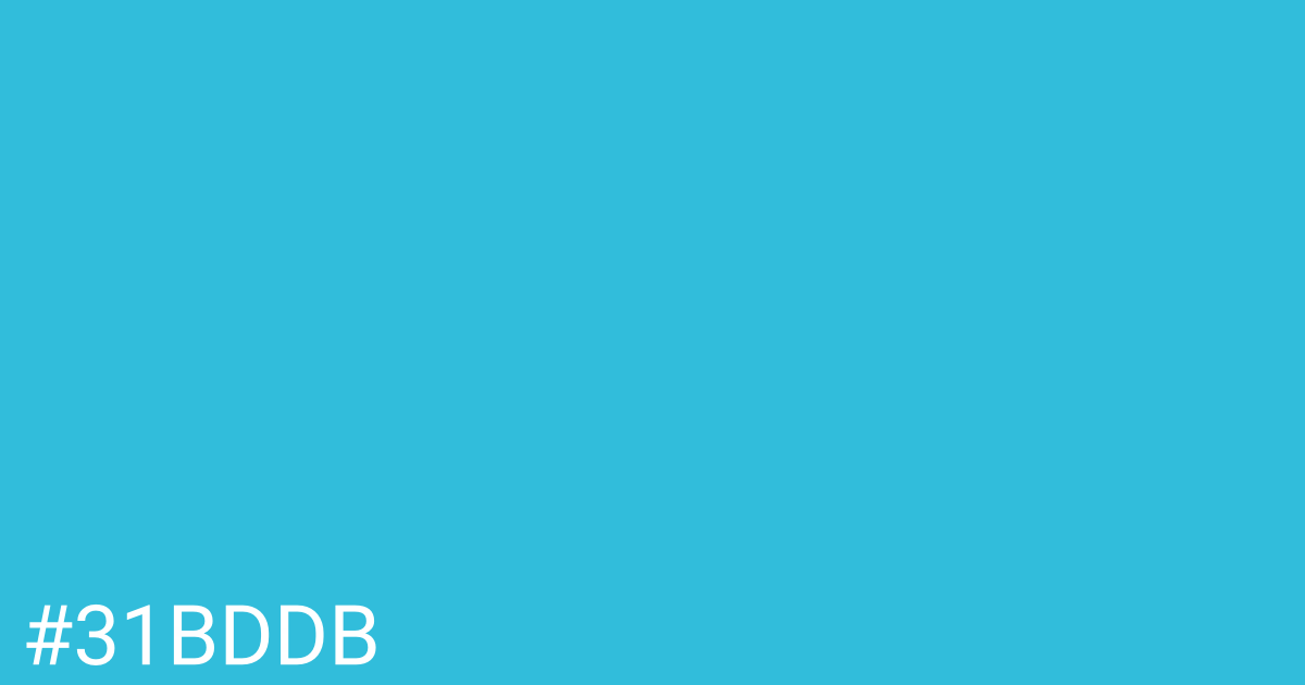 Hex color #31bddb graphic