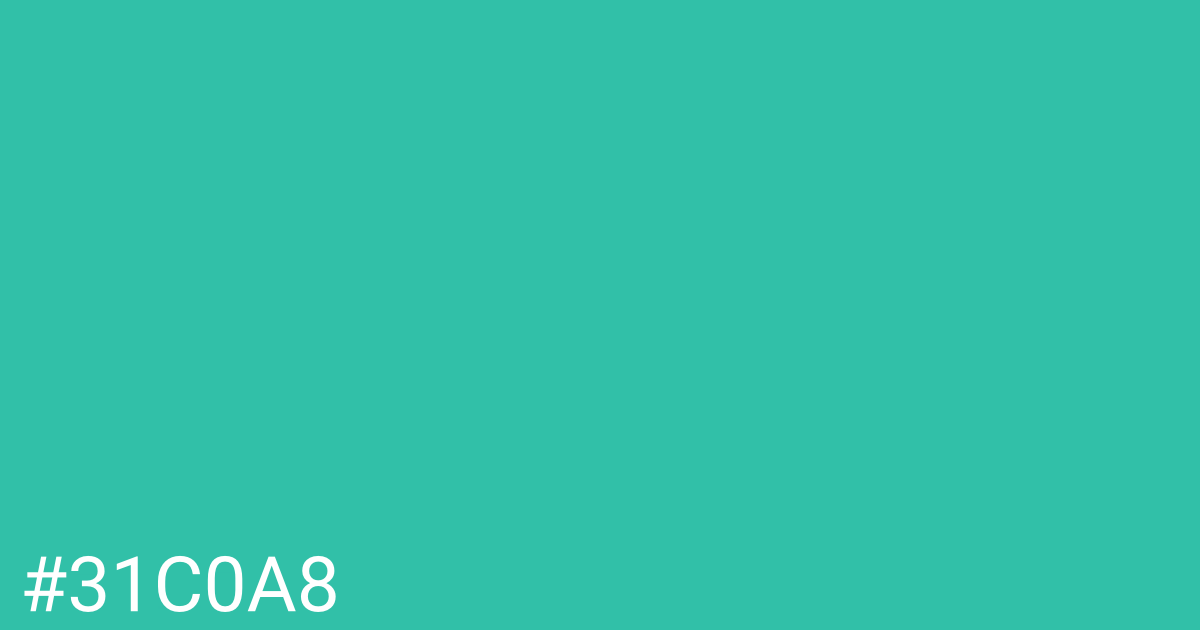 Hex color #31c0a8 graphic