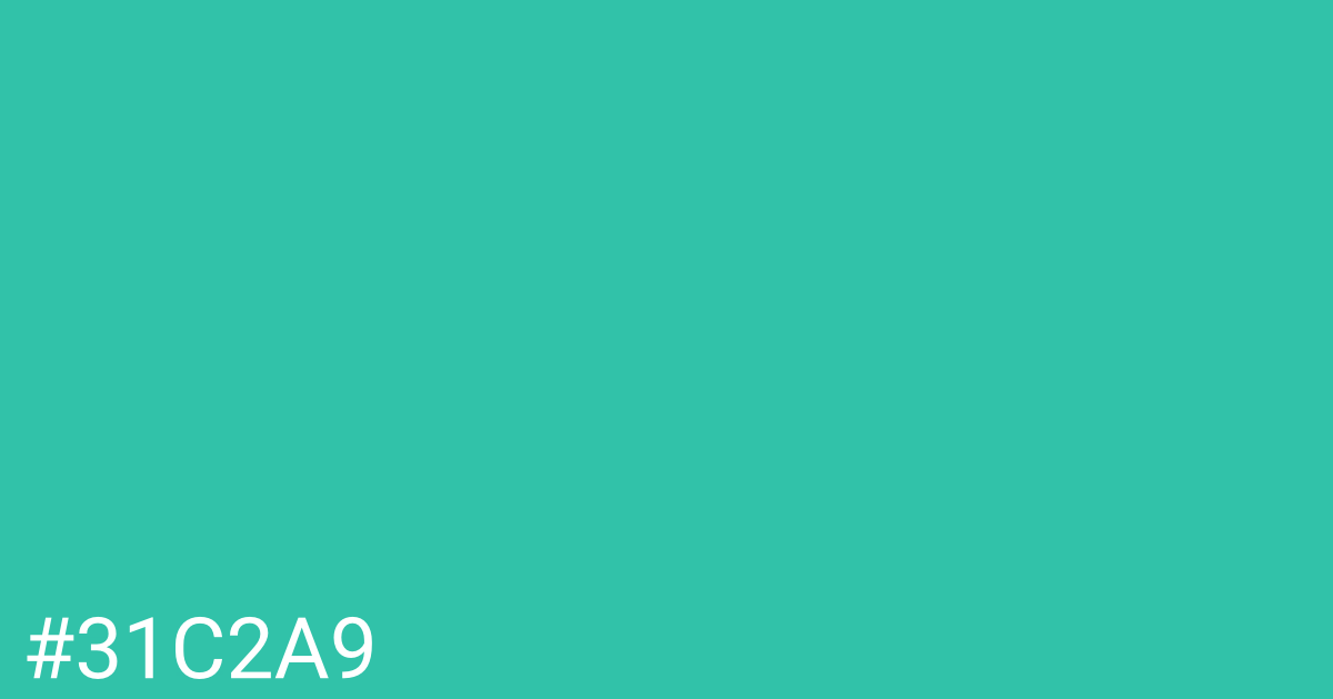 Hex color #31c2a9 graphic