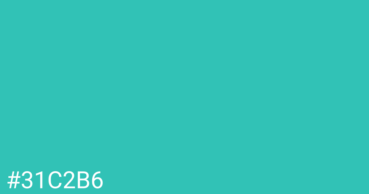 Hex color #31c2b6 graphic