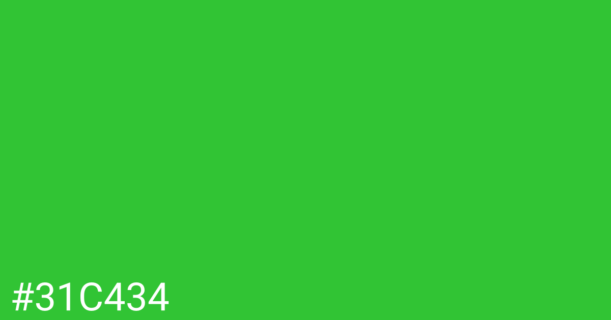 Hex color #31c434 graphic