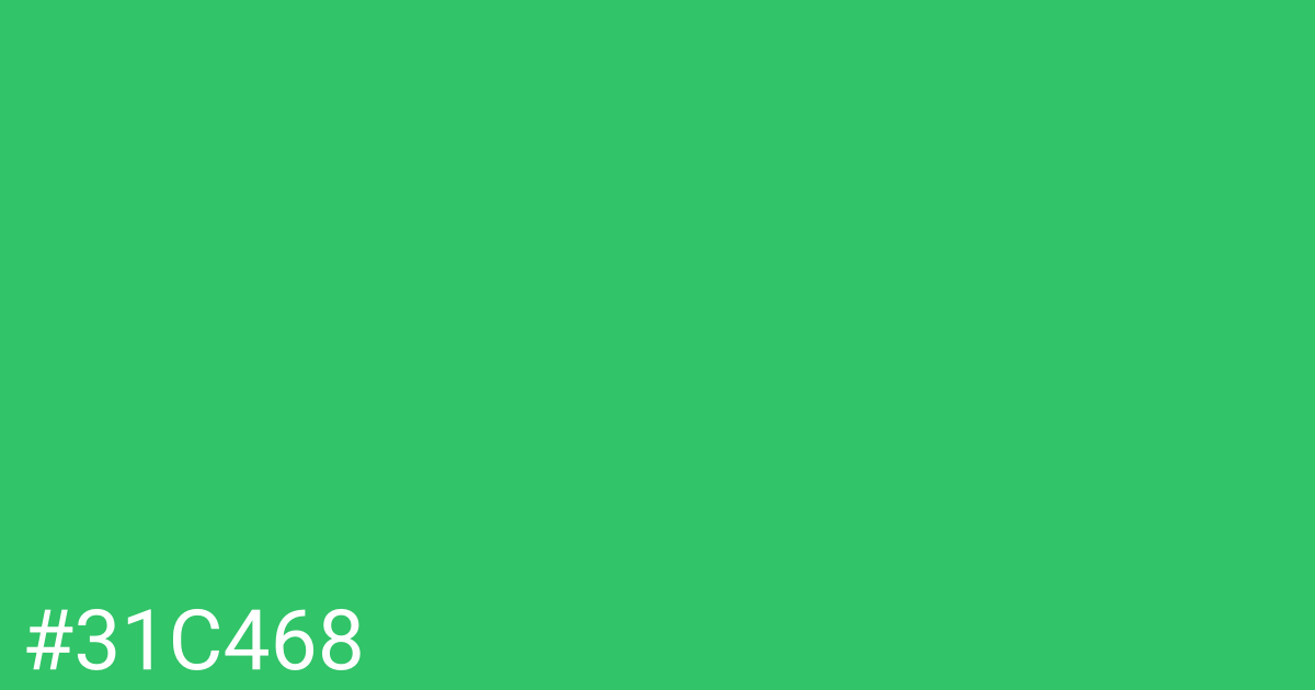 Hex color #31c468 graphic