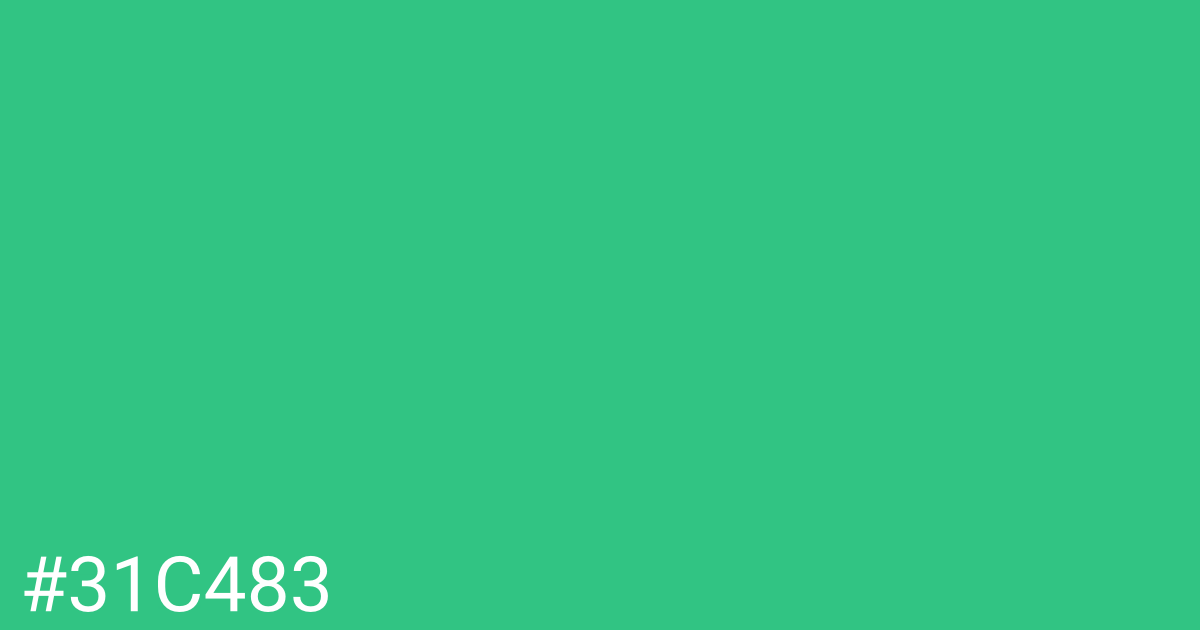 Hex color #31c483 graphic