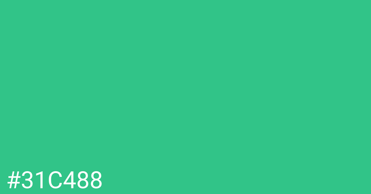 Hex color #31c488 graphic