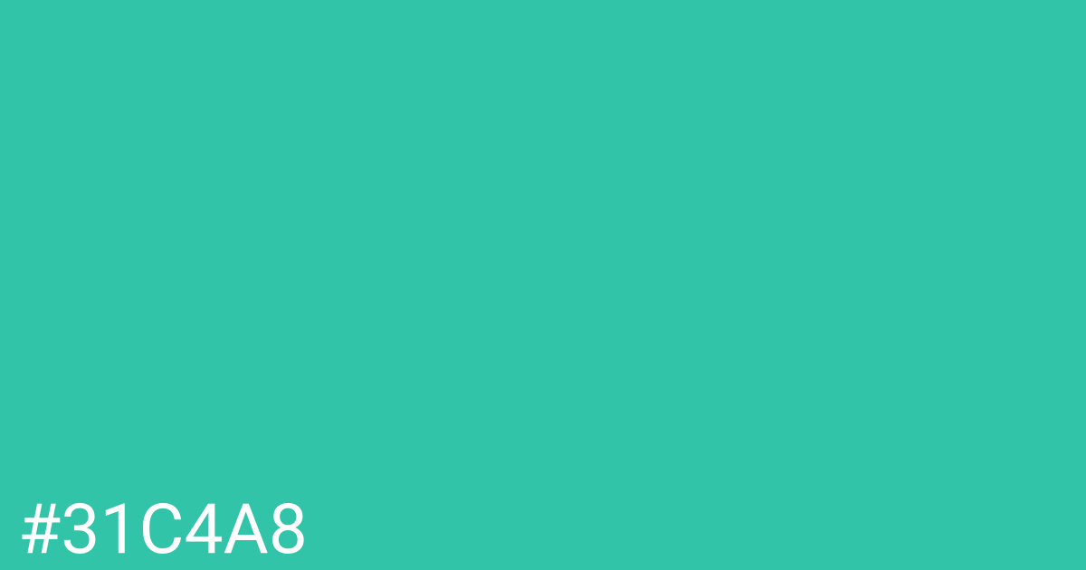 Hex color #31c4a8 graphic