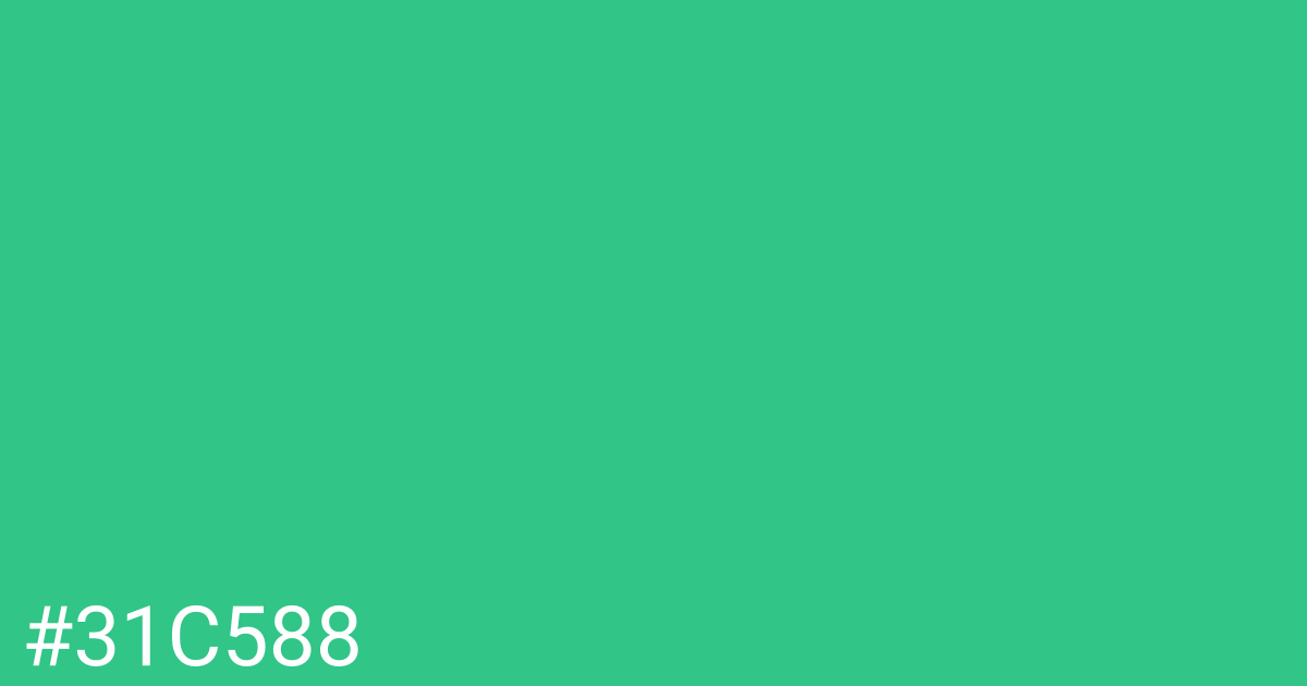 Hex color #31c588 graphic