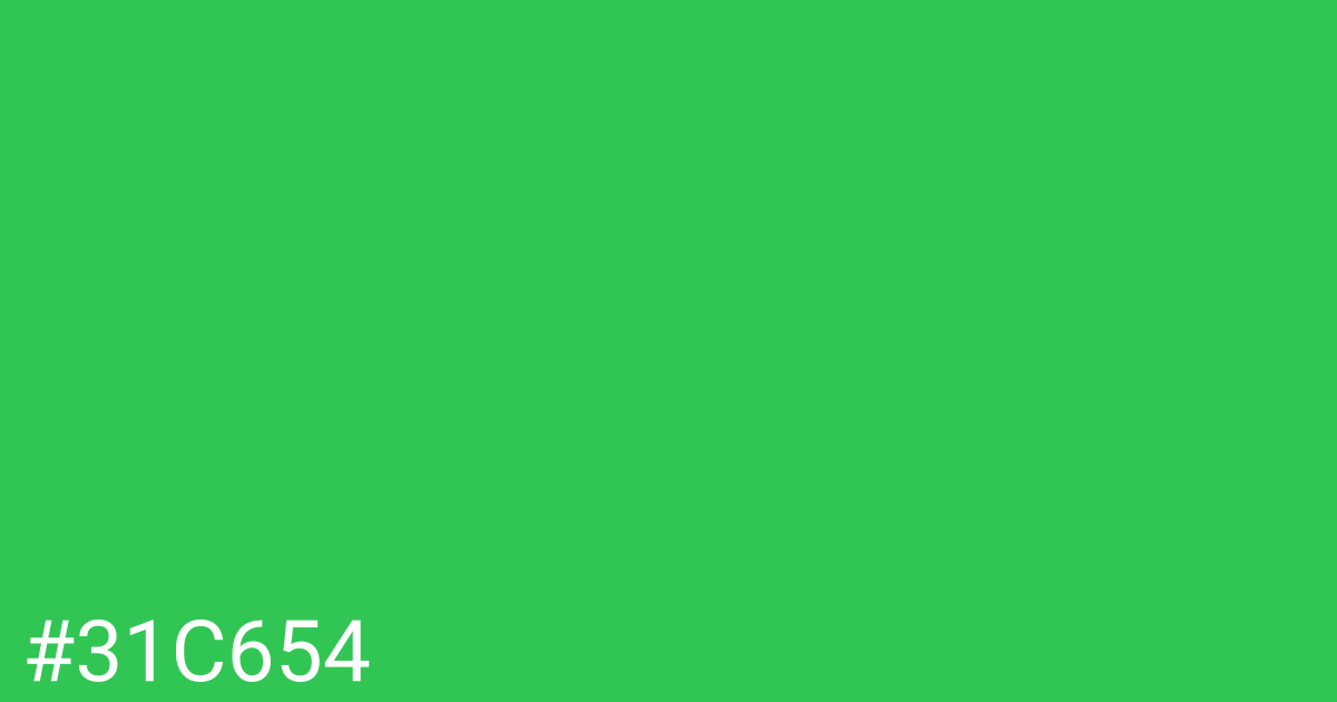 Hex color #31c654 graphic