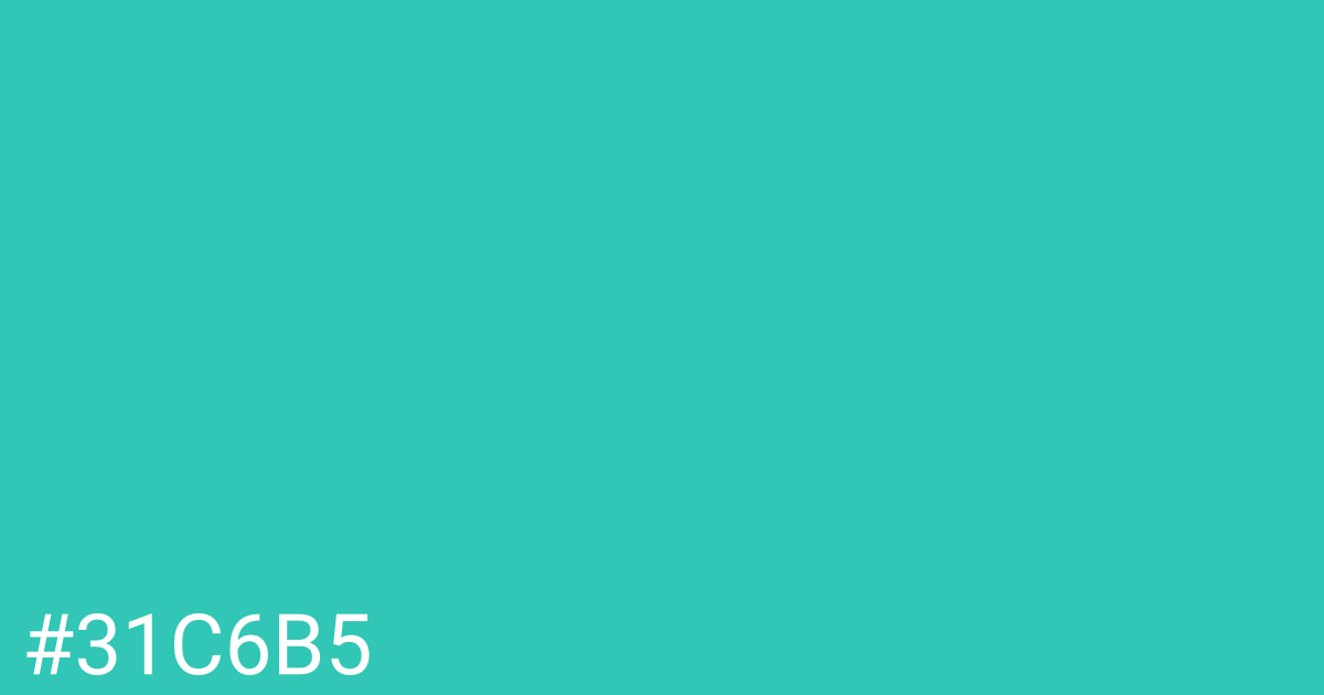 Hex color #31c6b5 graphic