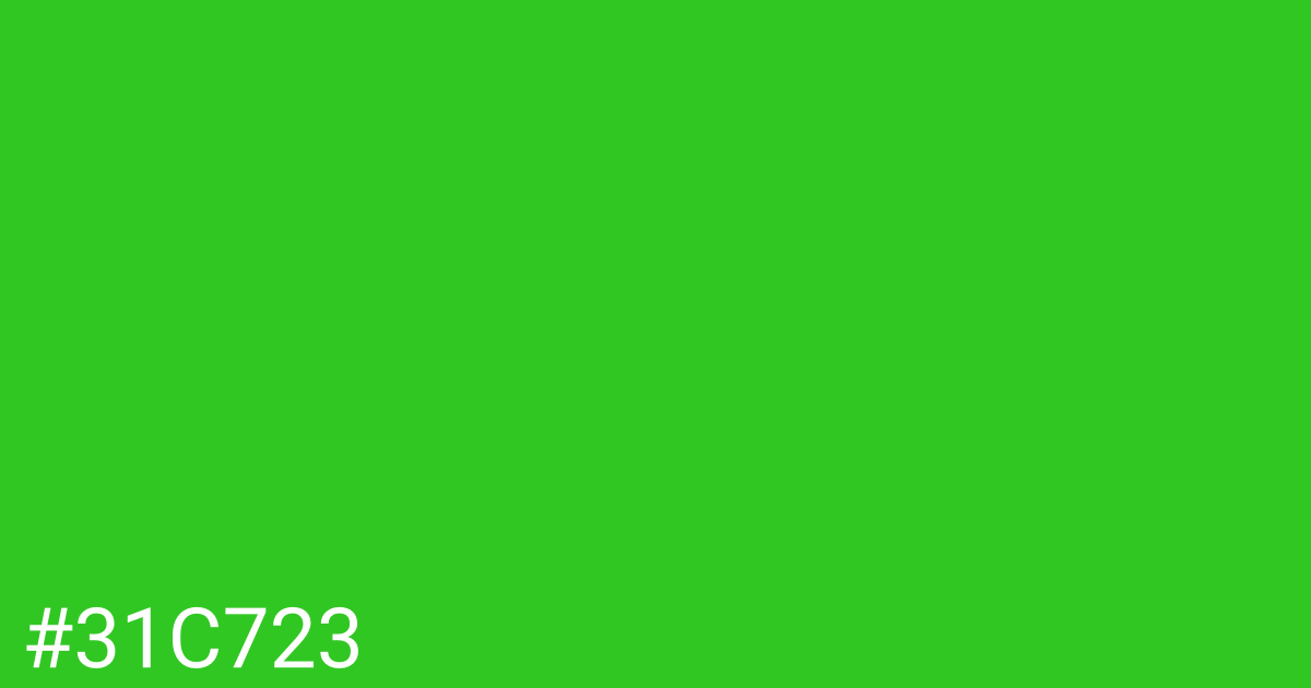 Hex color #31c723 graphic