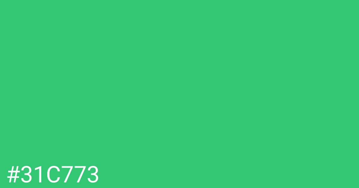 Hex color #31c773 graphic