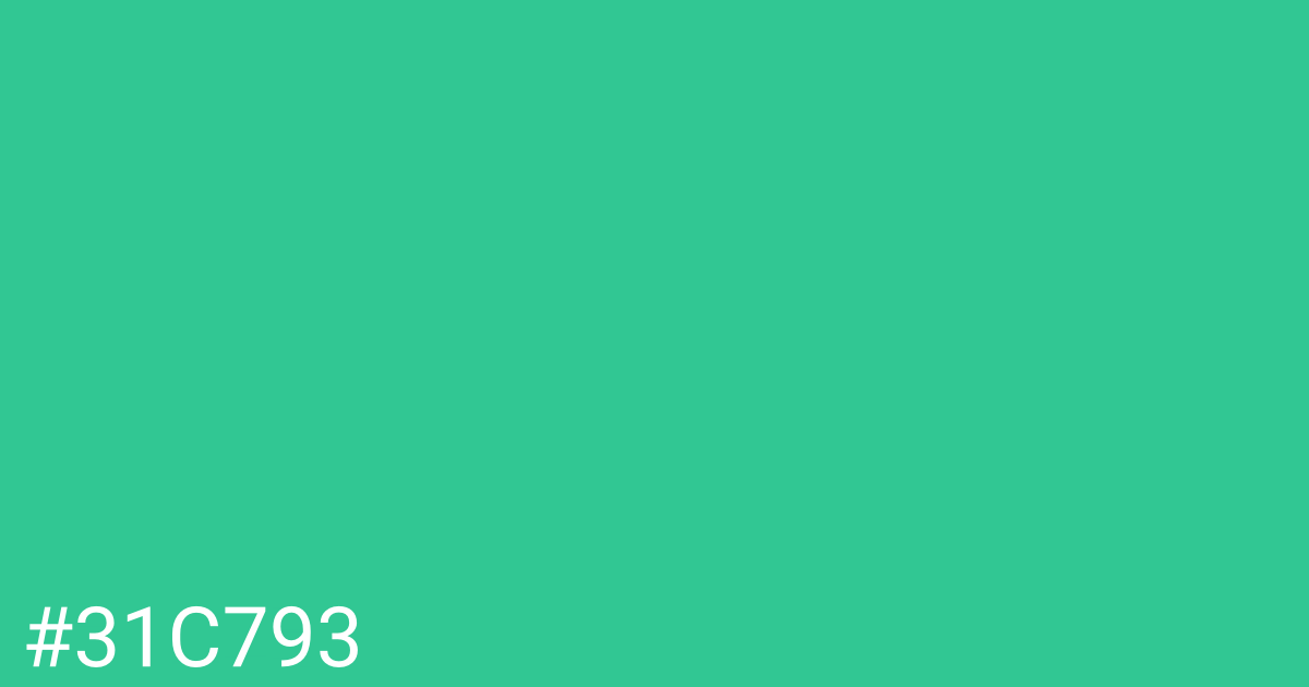 Hex color #31c793 graphic