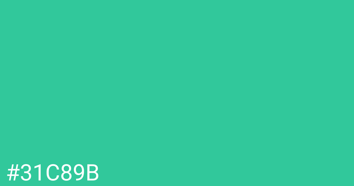 Hex color #31c89b graphic