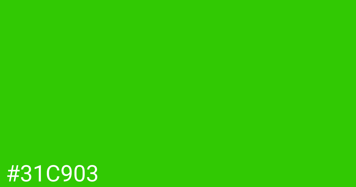 Hex color #31c903 graphic