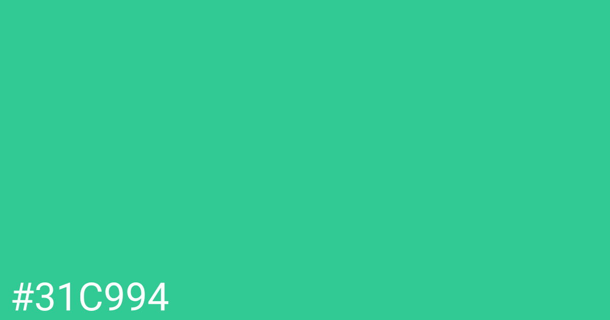 Hex color #31c994 graphic