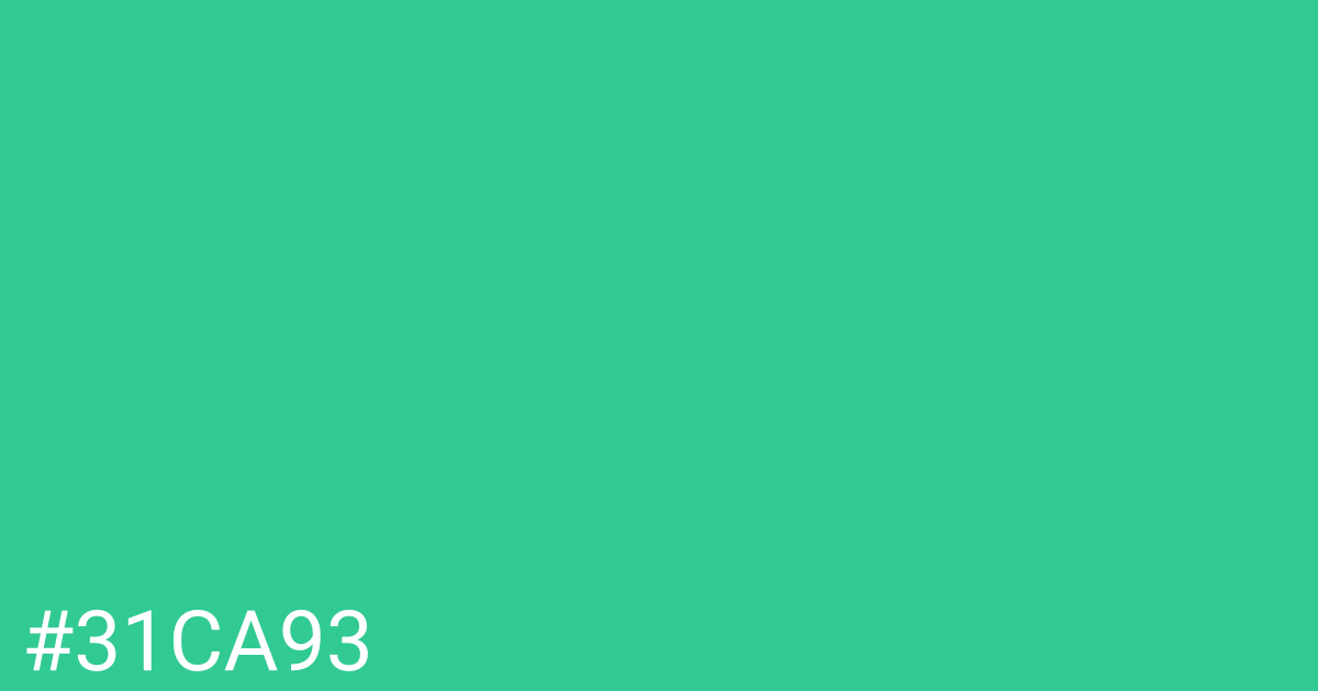 Hex color #31ca93 graphic