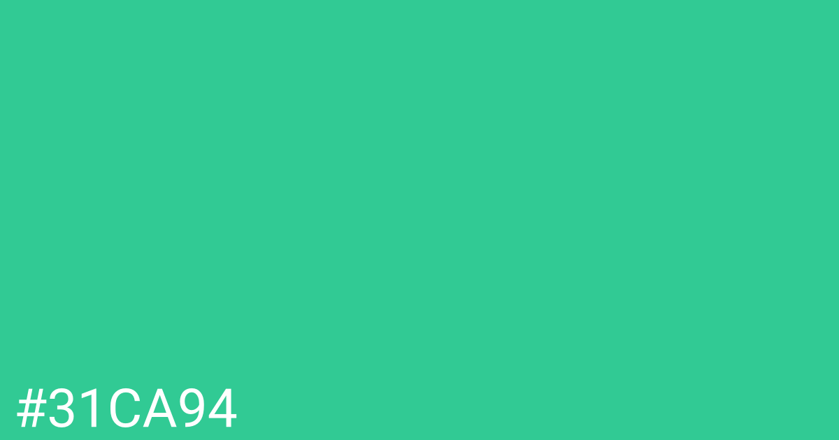 Hex color #31ca94 graphic