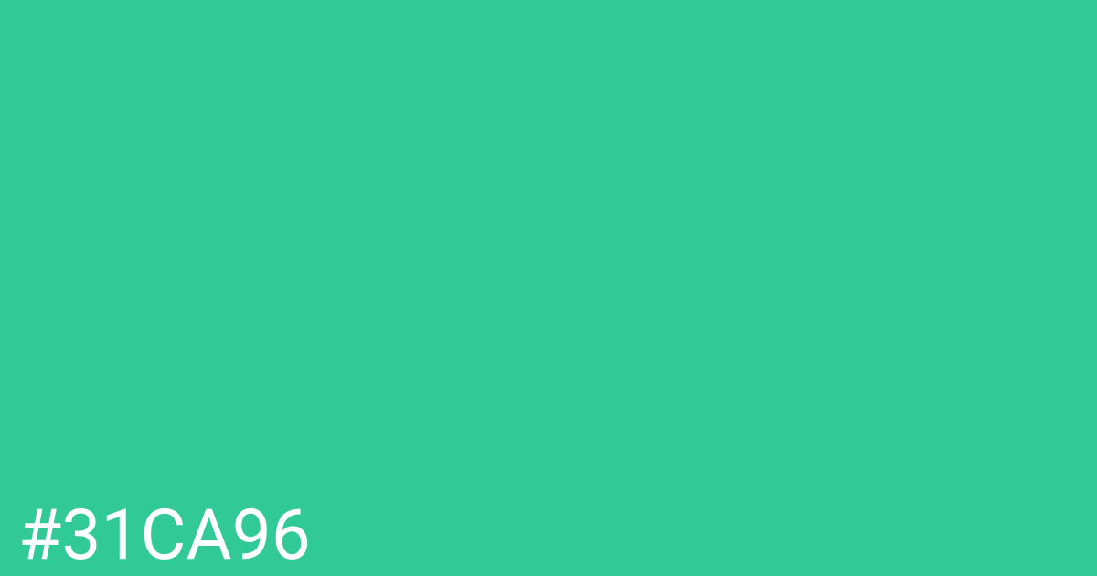Hex color #31ca96 graphic