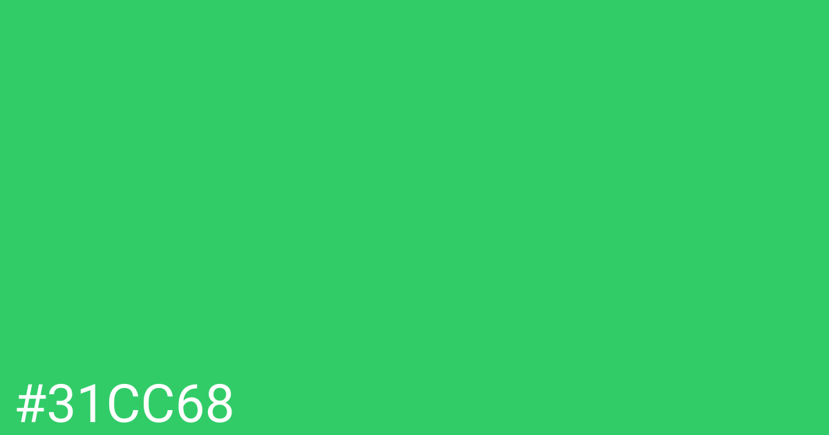 Hex color #31cc68 graphic