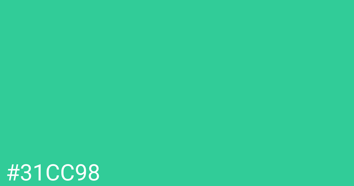 Hex color #31cc98 graphic