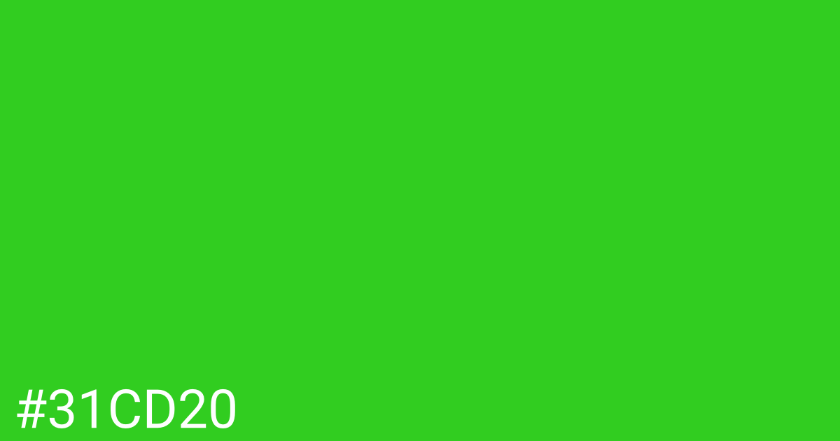 Hex color #31cd20 graphic