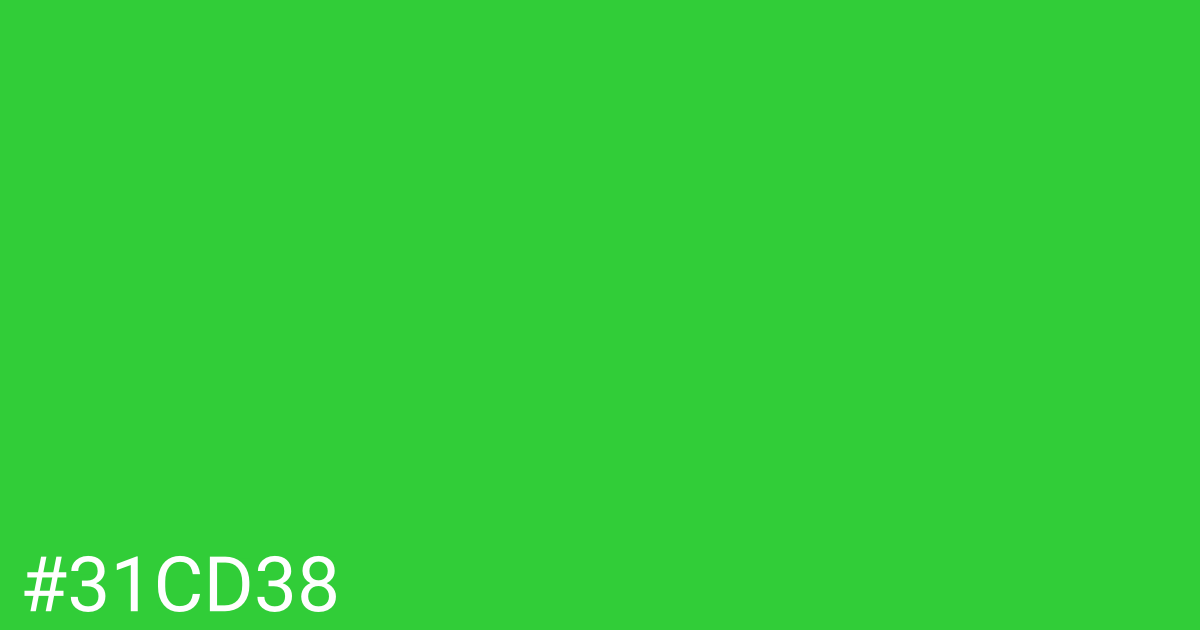 Hex color #31cd38 graphic