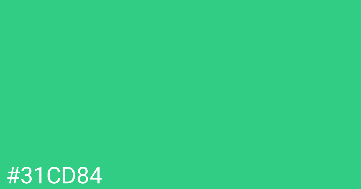 Hex color #31cd84 graphic