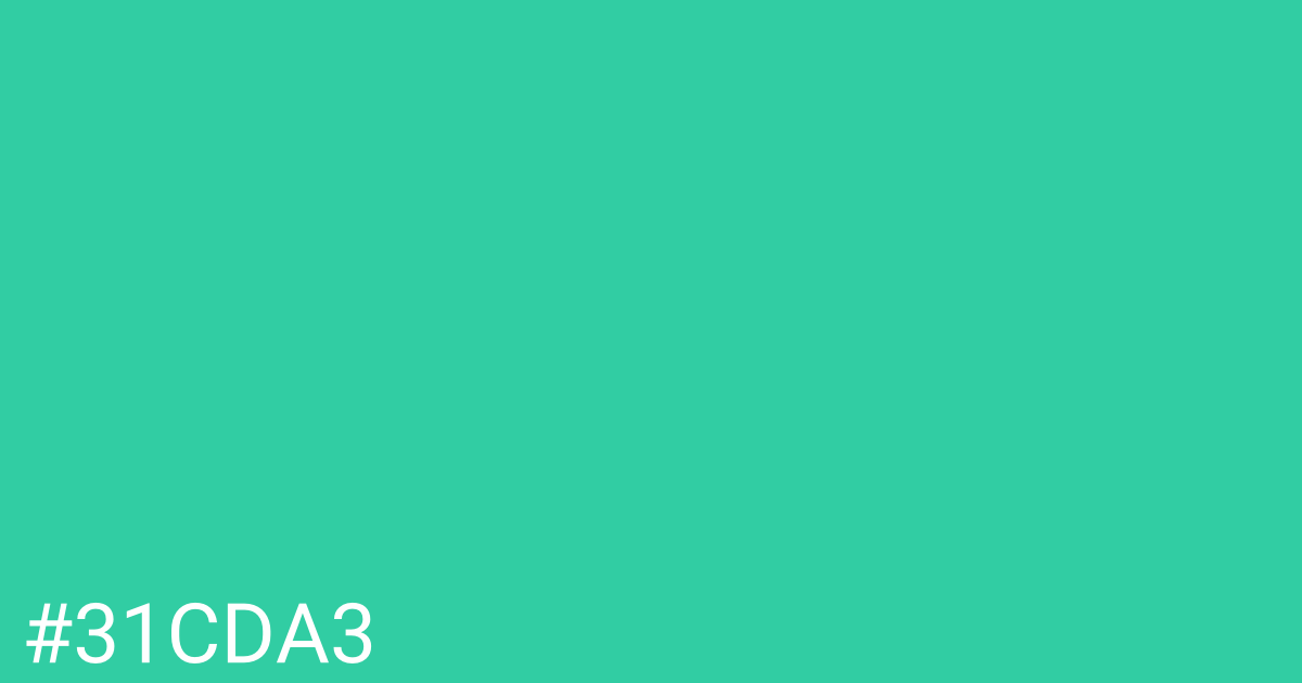 Hex color #31cda3 graphic