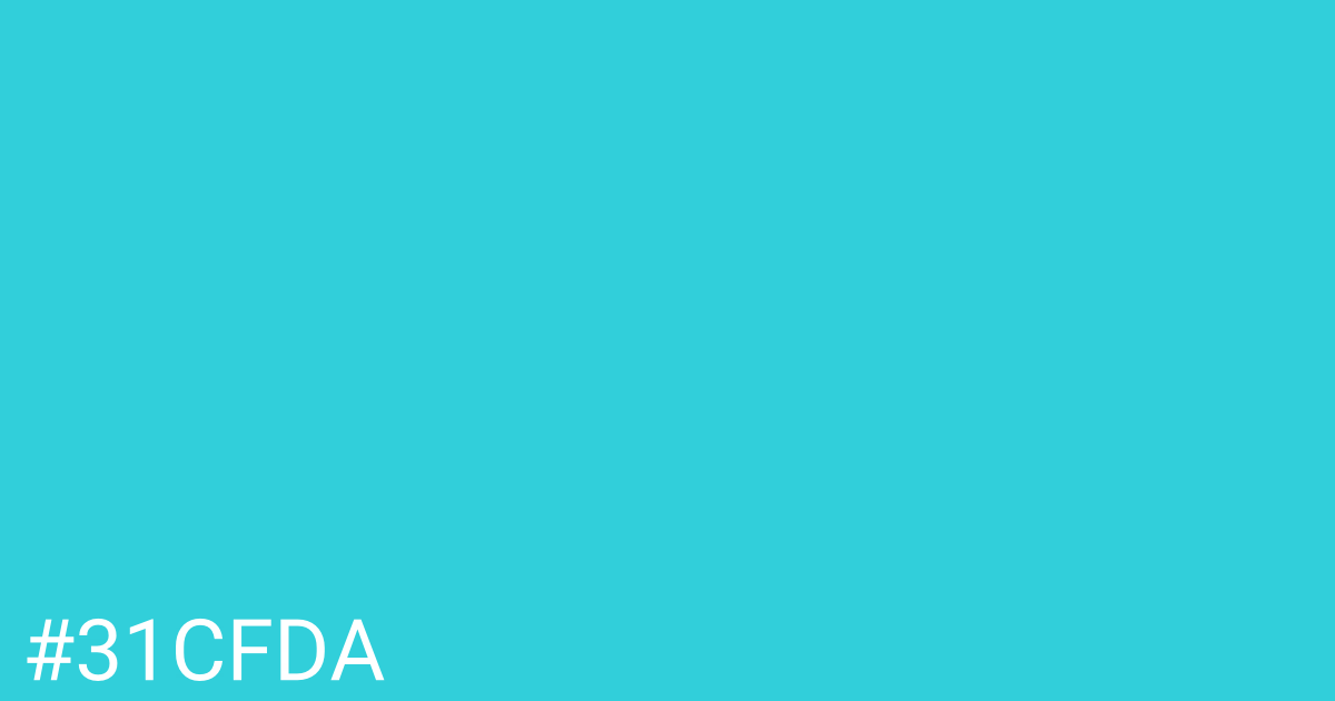 Hex color #31cfda graphic