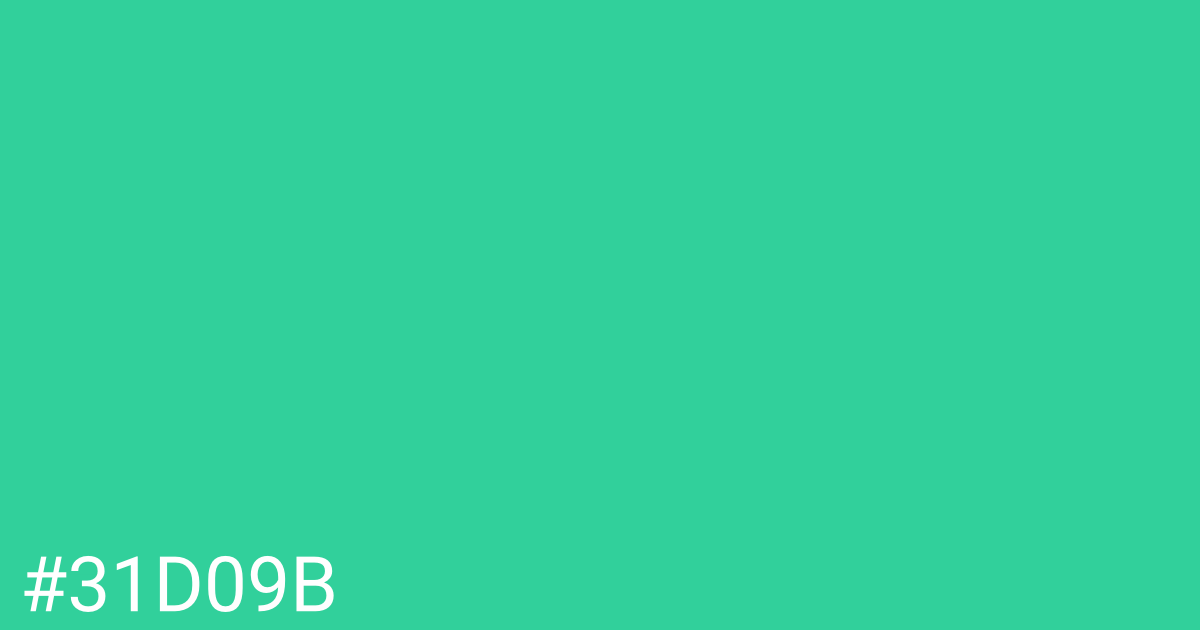 Hex color #31d09b graphic