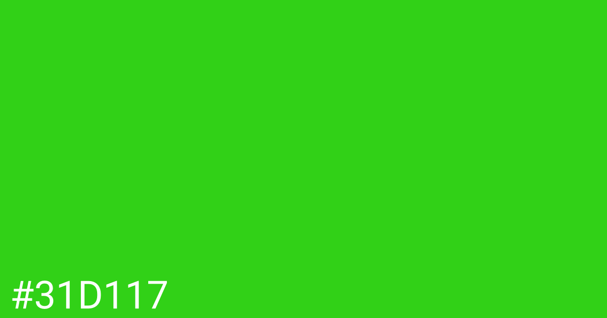 Hex color #31d117 graphic