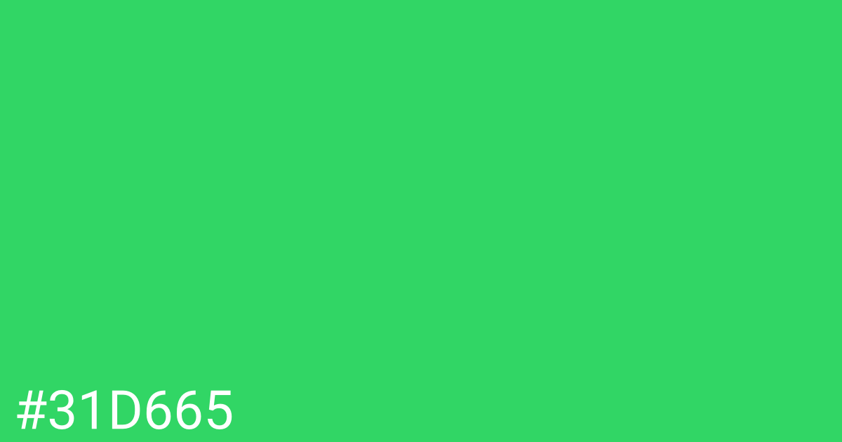 Hex color #31d665 graphic