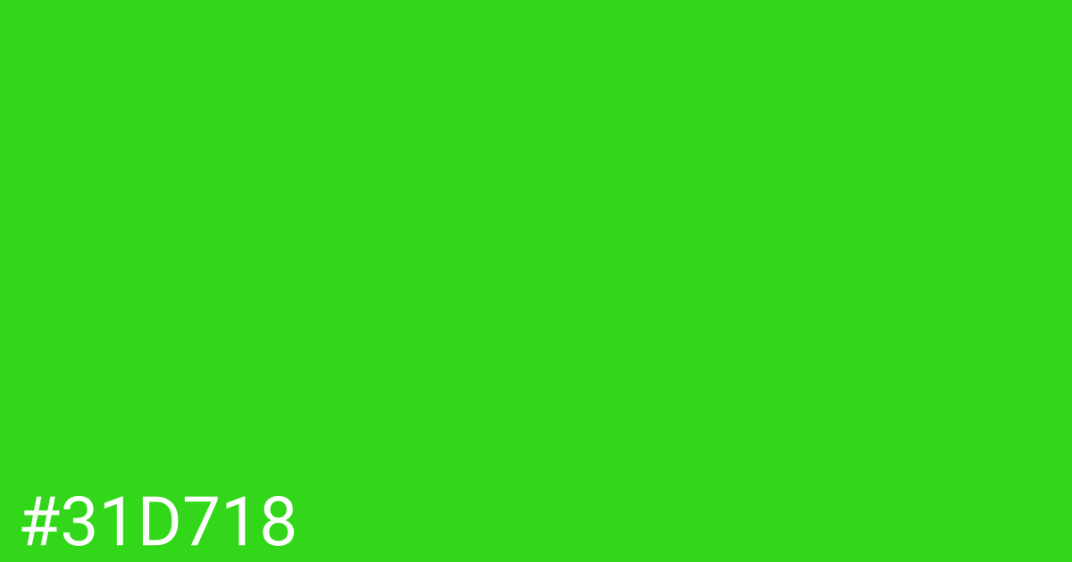 Hex color #31d718 graphic
