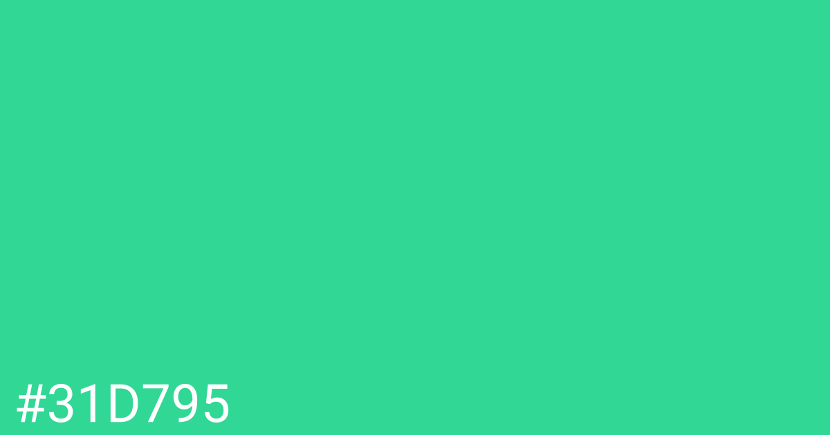 Hex color #31d795 graphic