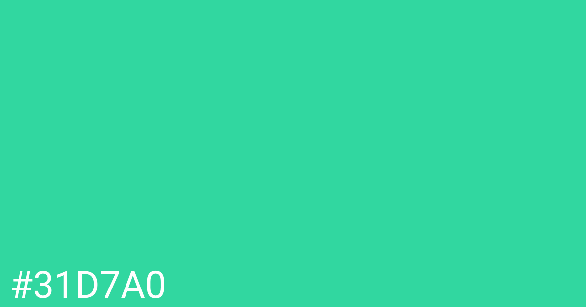 Hex color #31d7a0 graphic